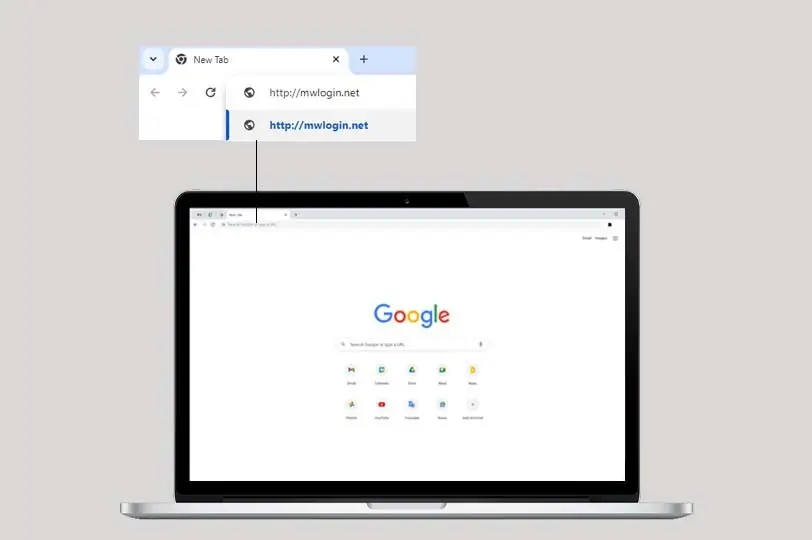 mwlogin.net address in the URL