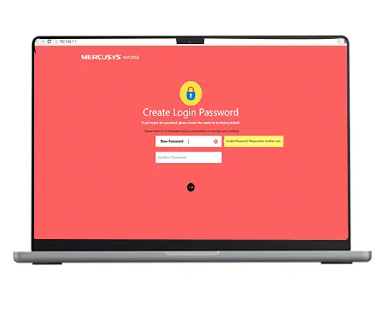 Mercusys Router Login with password